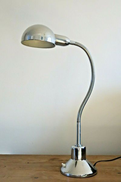 Vintage Mid Century Jumo 210 French Industrial Chrome Desk Lamp Vintage Mid Century Jumo 210 French Industrial Chrome Desk Lamp Photo 1