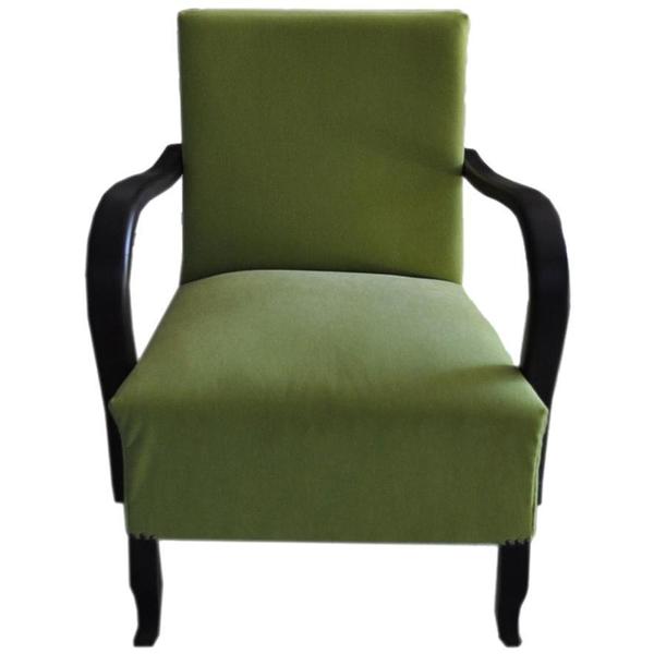 Art Deco Green, Armchair, Circa 1920s