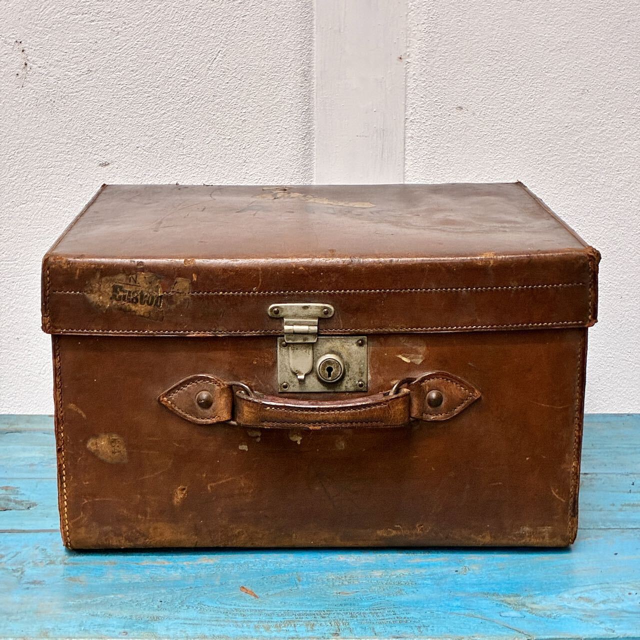 Vintage Leather Hat Box, 1930s | Vinterior