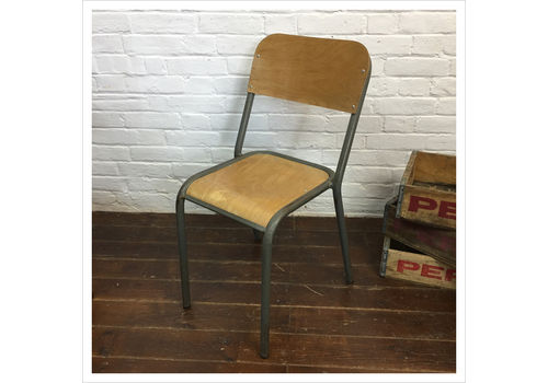 Original Grey French School Chair