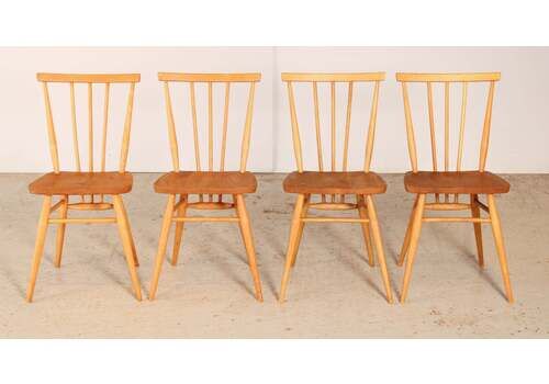 A Set Of 4 Ercol Model 391 Elm And Beech Chairs Circa 1960s
