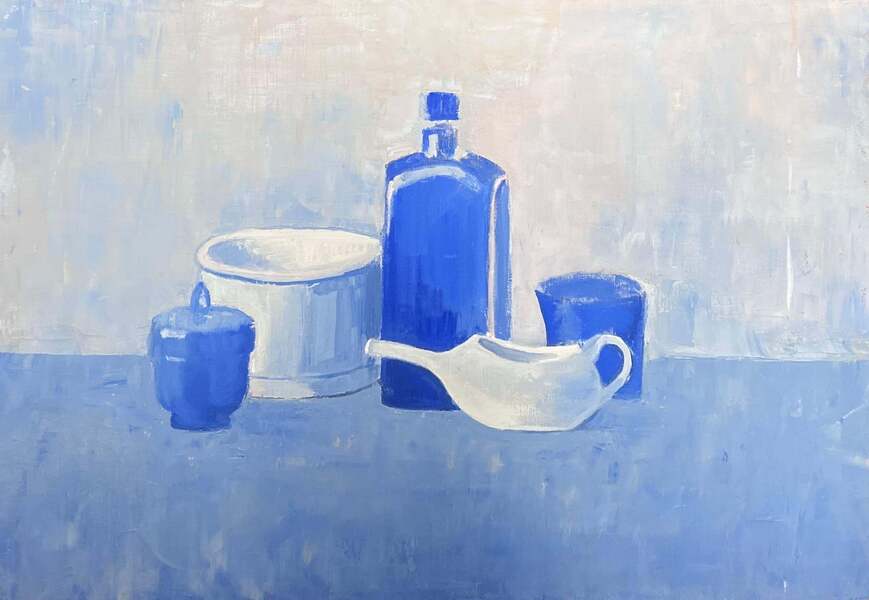 Laure Noetzin Azam (French 1929 2024)still Life In Blue 20th Century ...