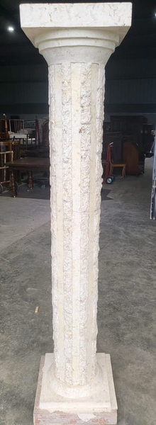 Large Brown Rounded Columns Architectural Salvage Large Tall Round Roman Column | Vinterior