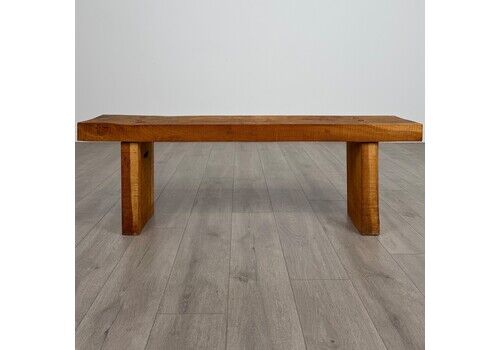 Vintage 20th Century Good Quality Golden Oak Bench