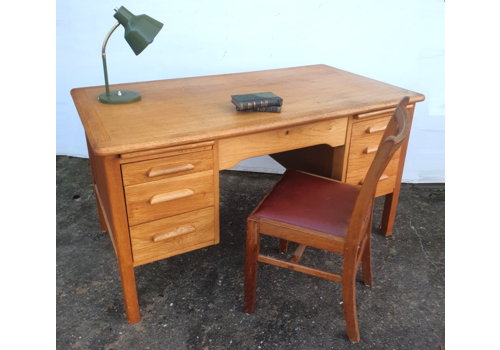 Vintage Abbess Oak Ministry Style Desk