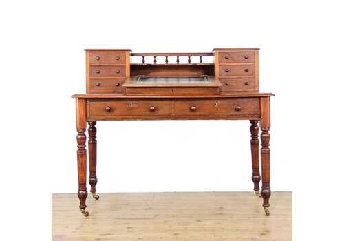 Antique Victorian Mahogany Writing Desk | Desk | Kneehole Desk | Pedestal Desk | Mahogany Desks
