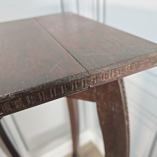 Antique Plant Stand Arts & Crafts Solid Oak – Tall Two Tier Display ...