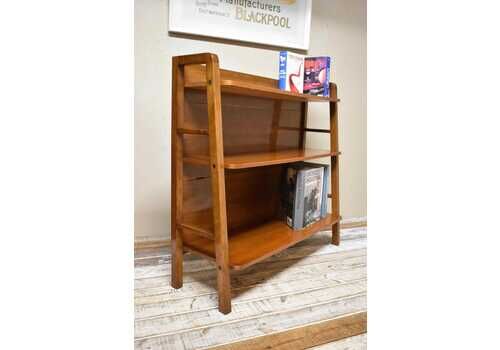 Mid Century Waterfall Display Bookcase   Ladderax Style