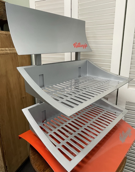 Vintage Large Metal Kelloggs Counter Top Diner Display Stand With Two ...
