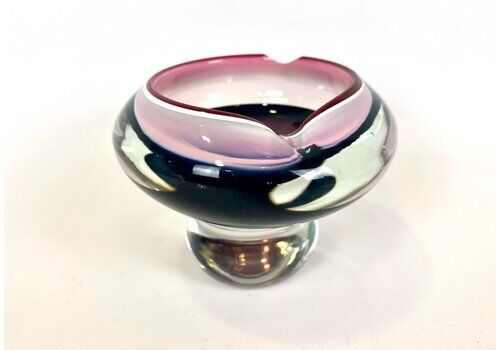 Bohemian Art Glass Ashtray By Josef Hospodka For Chribska Glassworks, 1960s