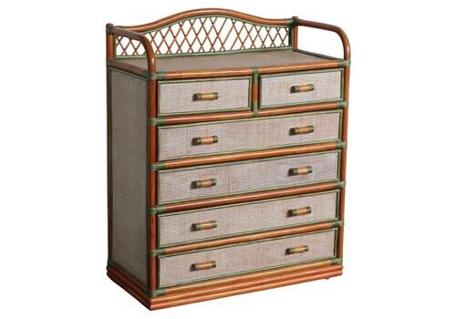 Dal Vera Chest Of Drawers Bamboo And Rattan 1970s