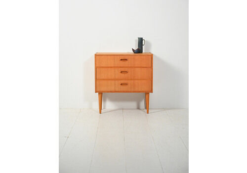 Small Scandinavian Oak Chest Of Drawers