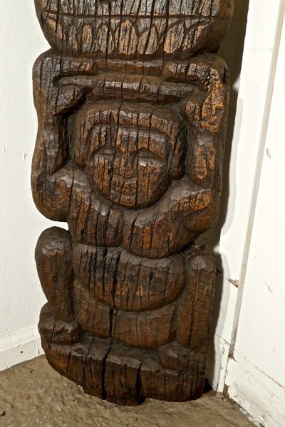 Large Ancient Primitive Tribal Polynesian Fertility Carving photo for sale