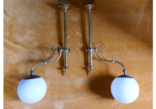 A Pair Of Large French Hanging Dining Table Lamps