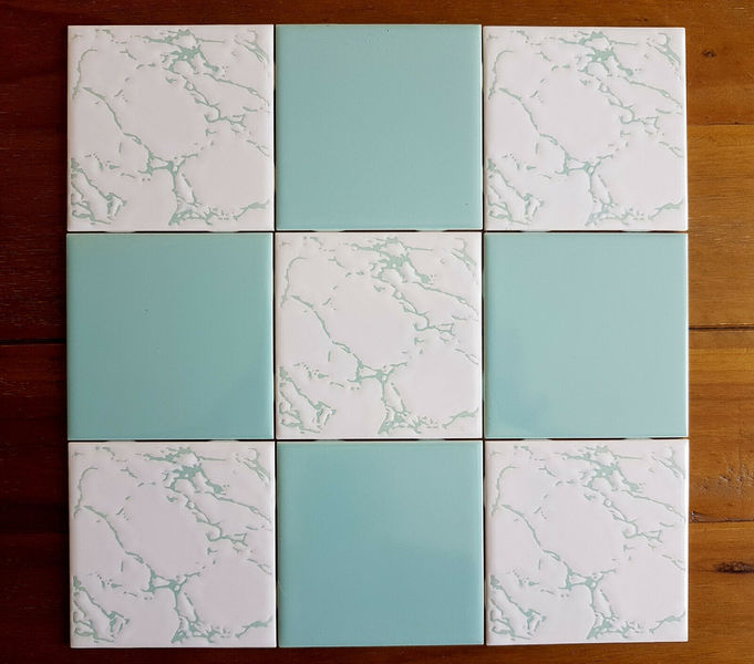 Vintage Retro H&R Johnson Cristal Ceramic Chicken Wall Tiles From The