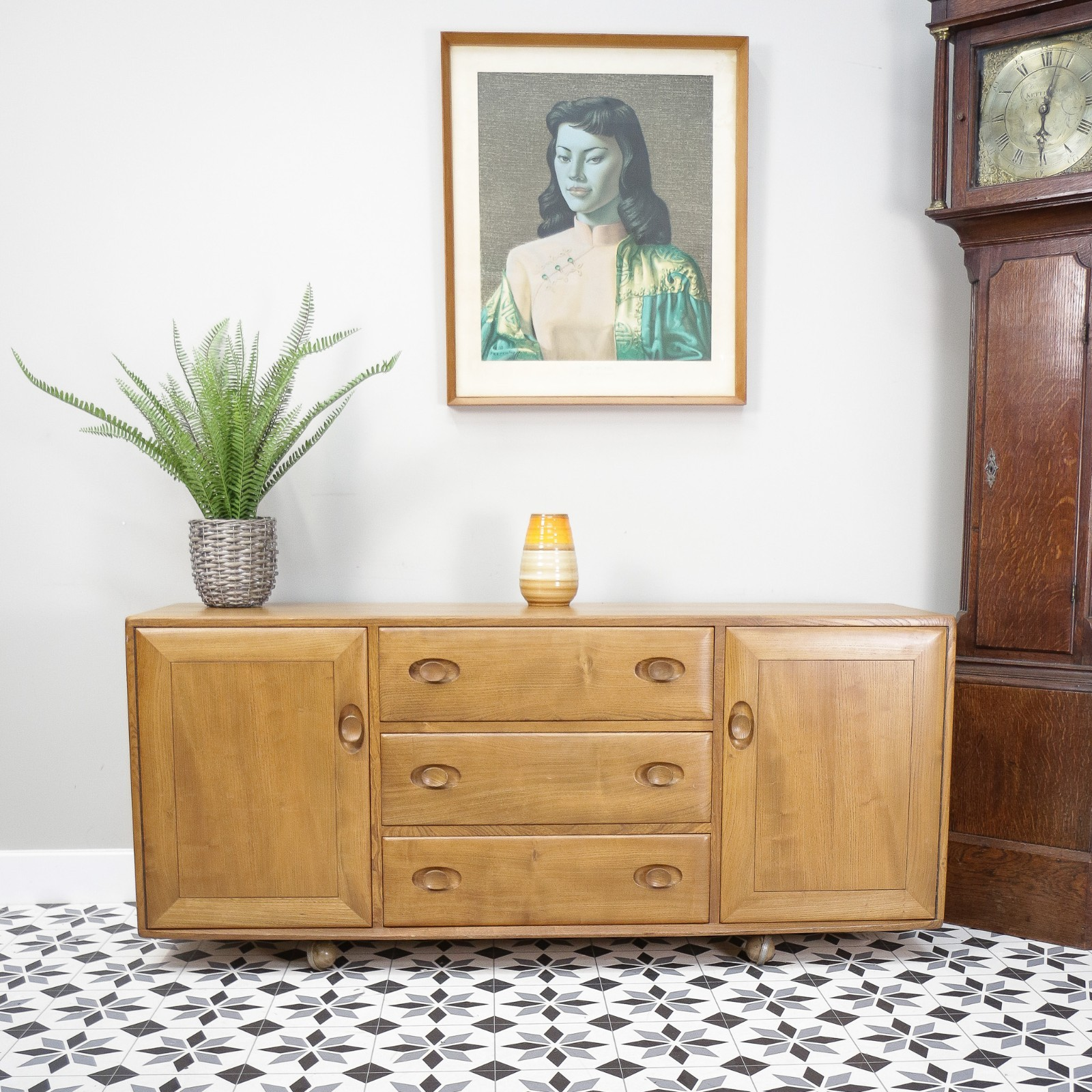 Ercol Windsor Sideboard In Blonde Elm Model 455