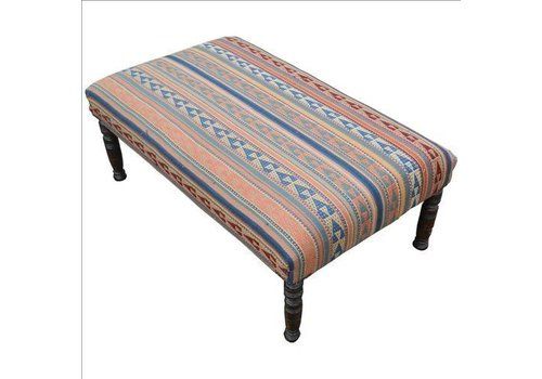 Kilim Covered Stool 0.97m X 0.57m X H0.35m