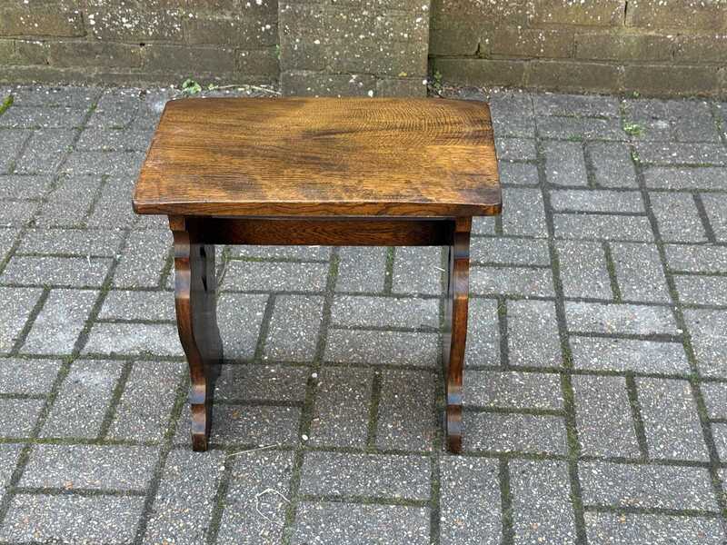 Vintage Early Mid Century Heavy Oak Side Table Rustic English Side ...