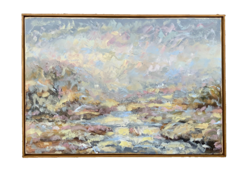 Vintage Impressionistic Landscape Spring In A Peak District