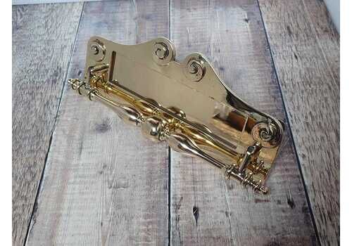 Heavy Art Nouveau Polished Brass Letter Box And Doorknocker: Postal Knocker