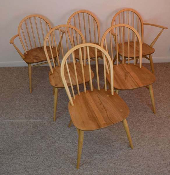 Ercol Hoop Back Dining Chairs | Set Of Six | Vintage 1960 ...