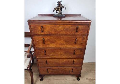 Vintage Chest Of Drawers Walnut 1930s Antique Style English