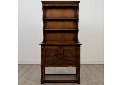 Antique 20th Century Small Welsh Dresser In Oak ( Af 5487 )
