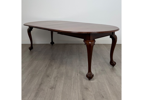 Antique 20th Century Extending Dining Table In Mahogany ( Af 5568 )