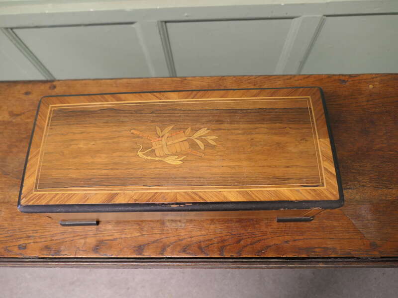 Modest Classical Box Victorian Musical Box A Cylinder Music Box With A Marquetry Musical ...