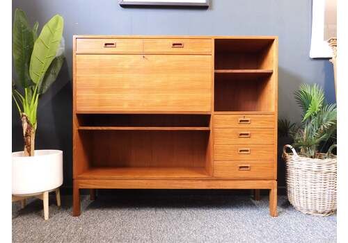 Mid Century Modern Sideboard Bureau In Teak – United Kingdom, 1960s