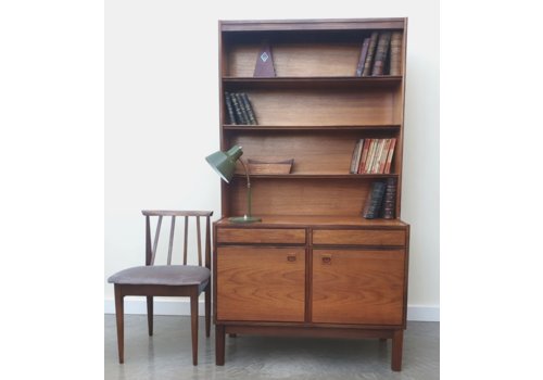 Danish Style Mid Century Teak Dresser Sideboard / Bookcase Cabinet