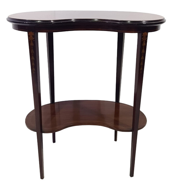 Edwardian 2 Tier Kidney Shaped Table Vinterior