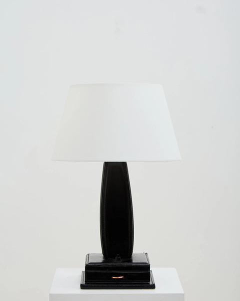 French Leather Lamp, 1940s | Vinterior