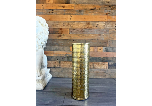 Vintage Sunflower Brass Umbrella Stick Stand Antique Aesthetic Movement Style