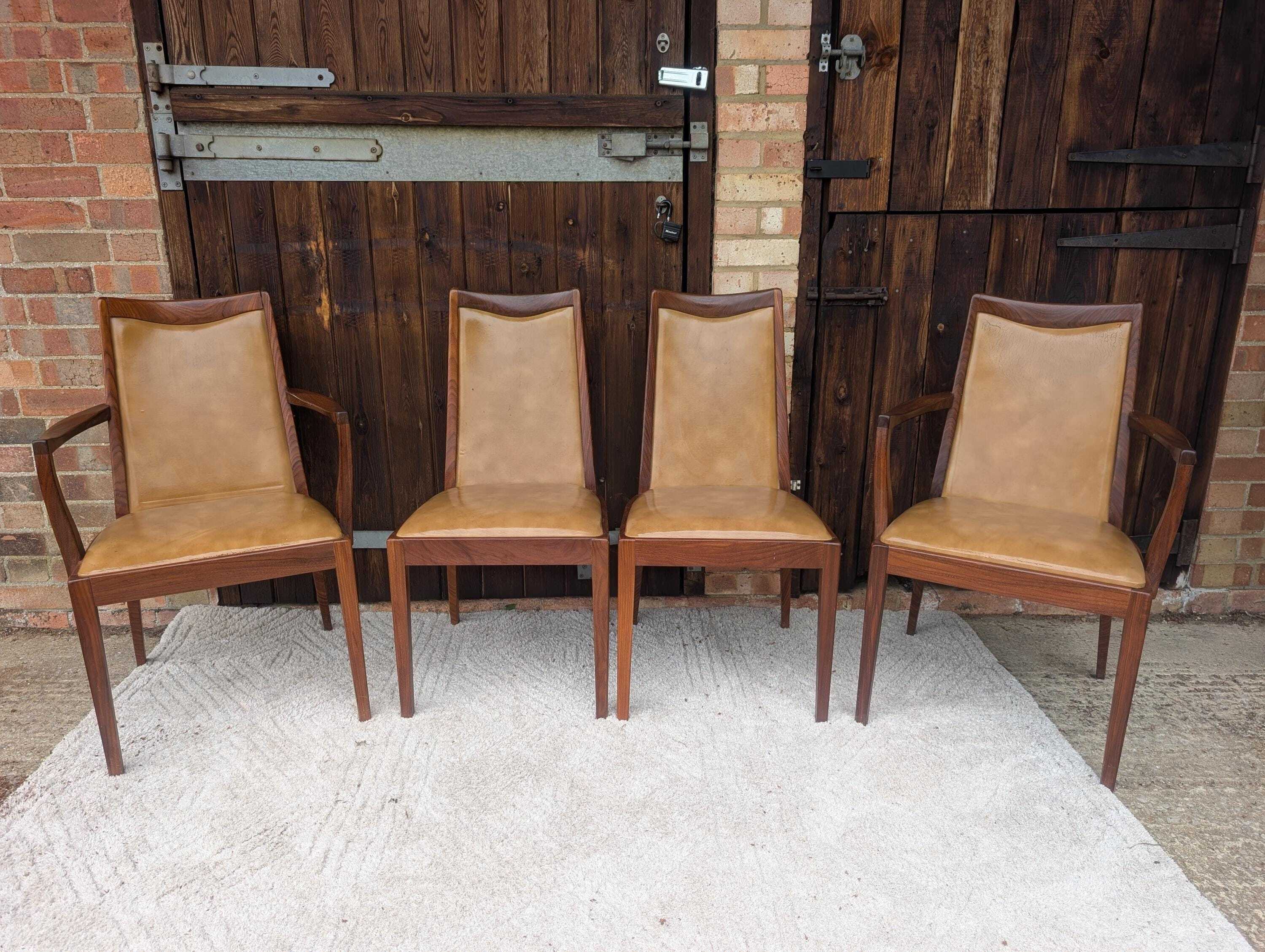Set Of 4 X G Plan Teak Mid Century Dining Chairs