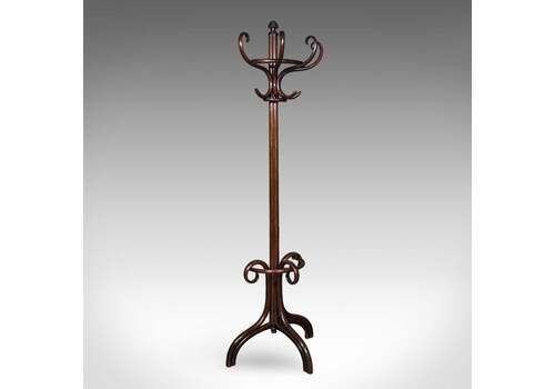 Antique Half Hall Stand, Austrian, Bentwood, Coat Tree, Rack, Thonet, Victorian