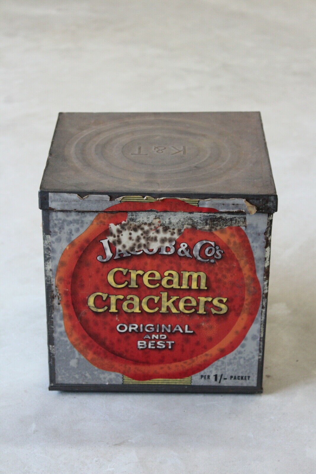 Vintage Jacobs Cream Crackers Large Tin Vinterior