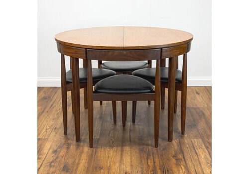 Frem Røjle Teak ‘Roundette’ Extending Dining Set By Hans Olsen