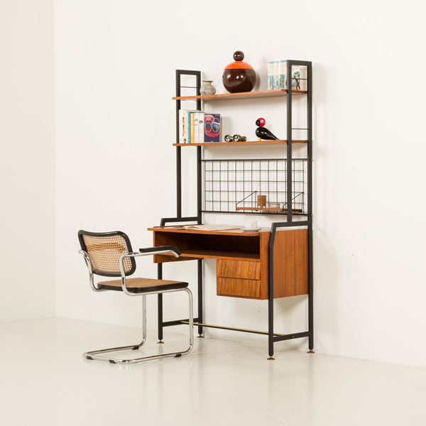 Italian Mid Century Bookcase With A Desk, 1970s | Vinterior