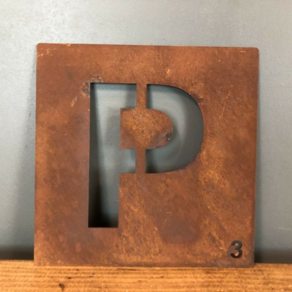 Rusty Metal Scrabble Letter Tile Wall Decor Art Lettering