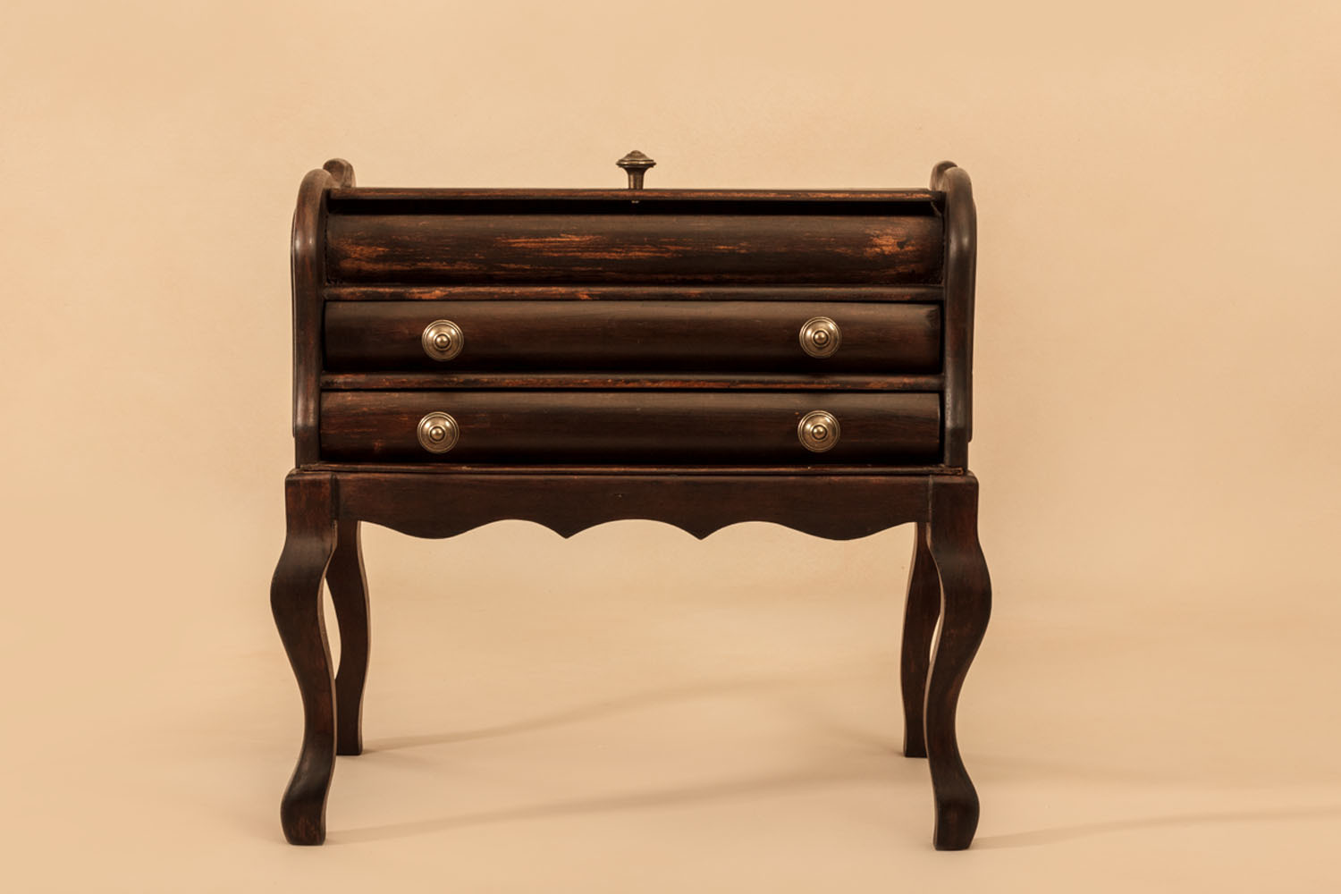 Beautiful Ebonized Vintage Sewing Cabinet Vinterior 2 12