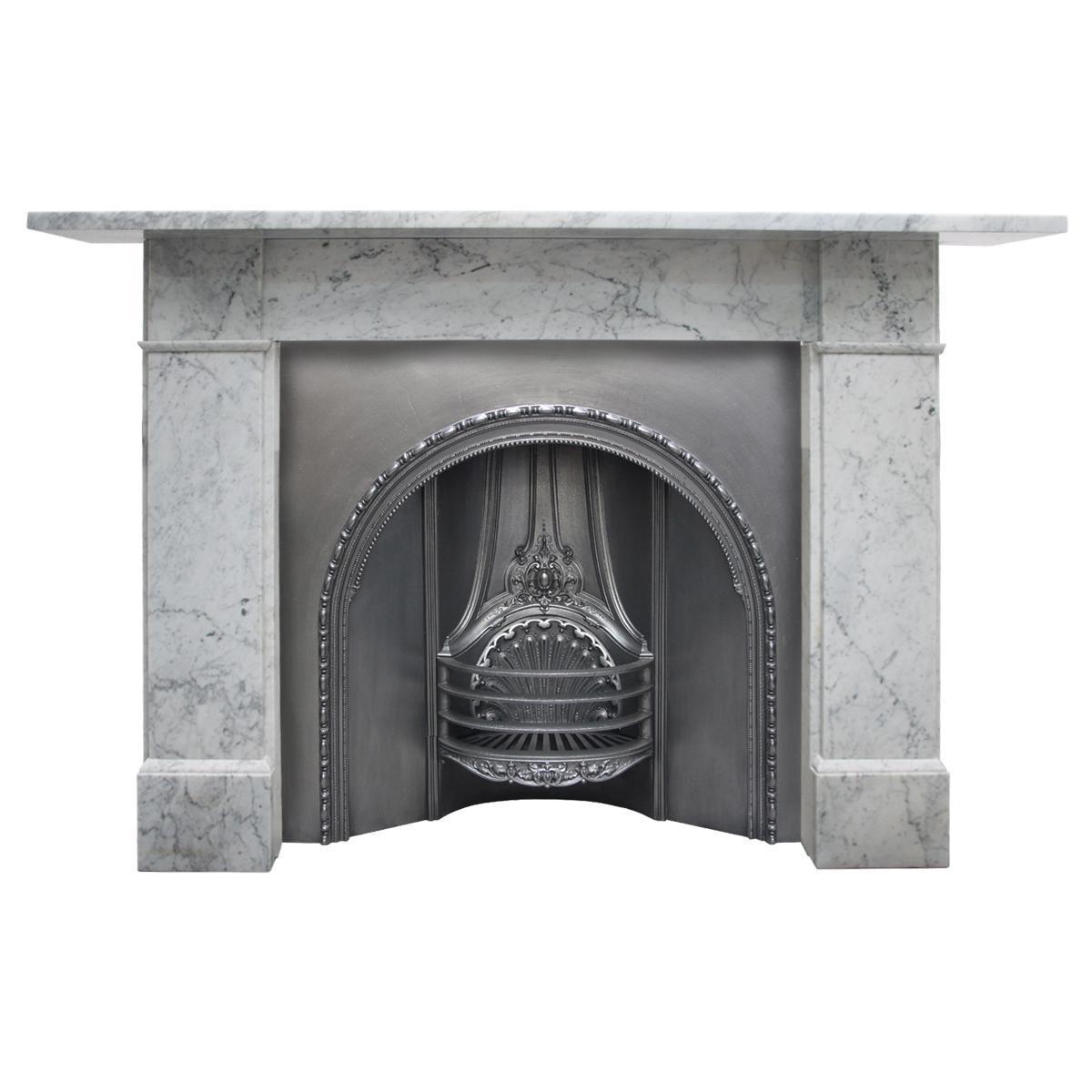 Antique Victorian Carrara Marble Fireplace Surround Vinterior
