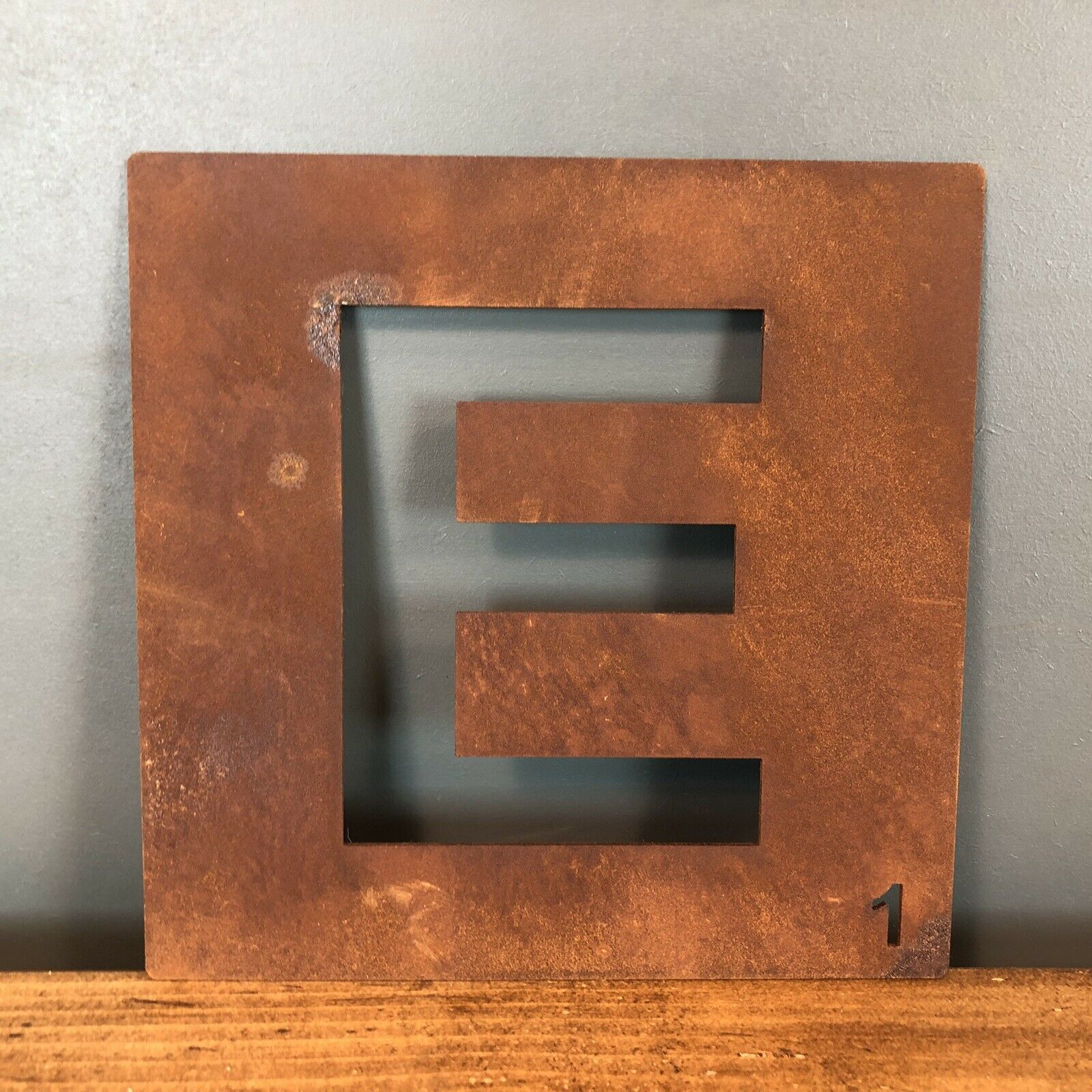 Rusty Metal Scrabble Letter Tile Wall Decor Art Lettering