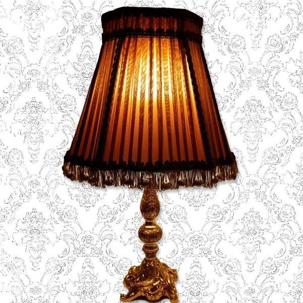 Vintage Brass Table Lamp Shade