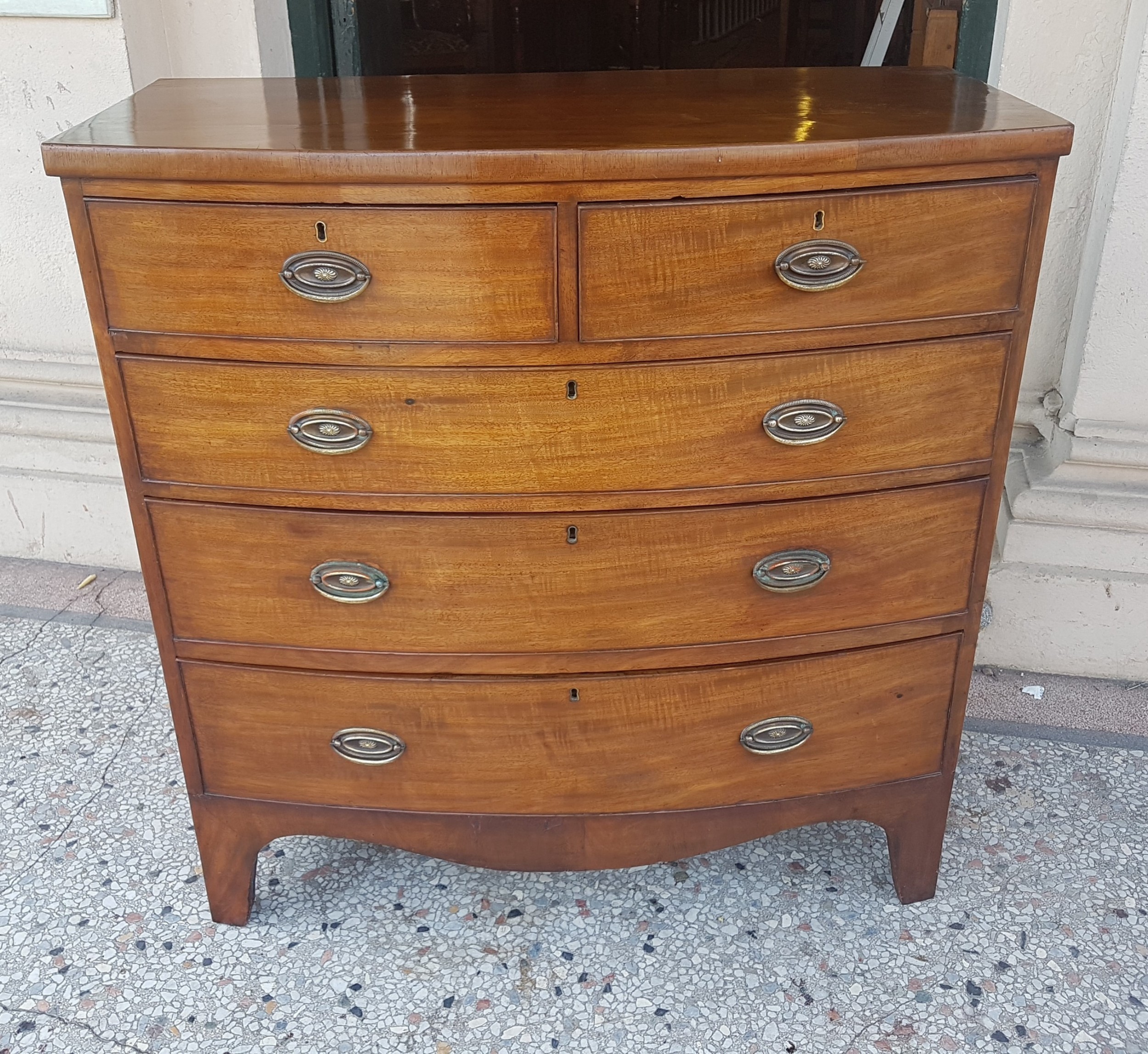 Antique Bow Fronted Chest Of Drawers Vinterior