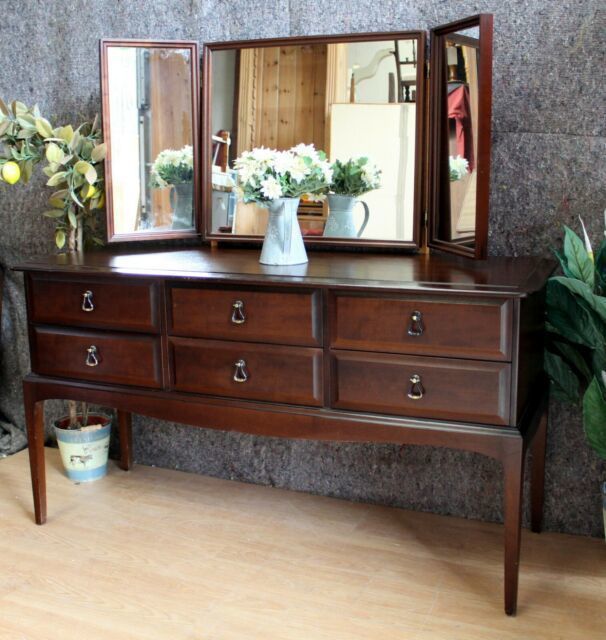 Stag 6 Drawer Console Dressing Table With Mirror Stag Vinterior
