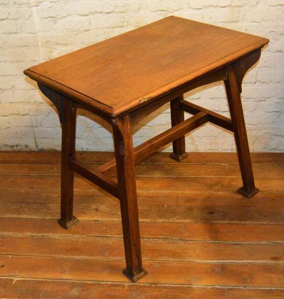 Arts And Crafts Antique Side Table Vintage Wooden Victorian Period