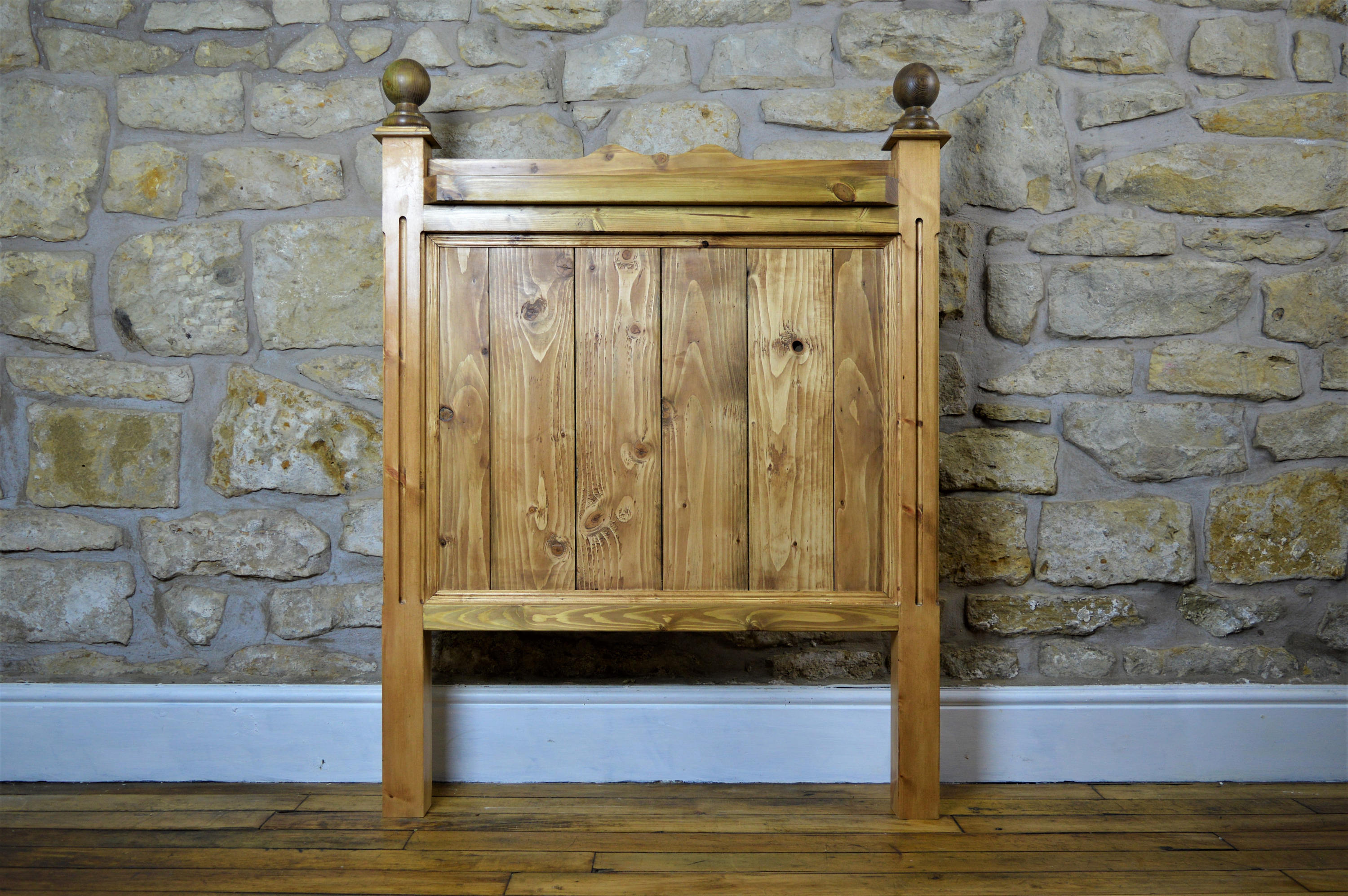 Rustic Handmade Chunky Reclaimed Wood Single Headboard Vinterior