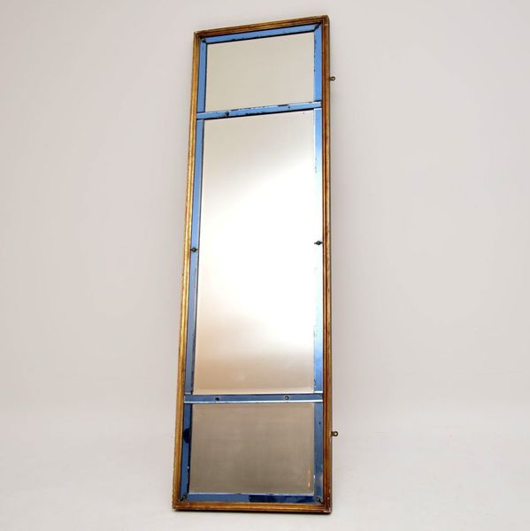 Antique Venetian Gilt Wood Coloured Glass Mirror