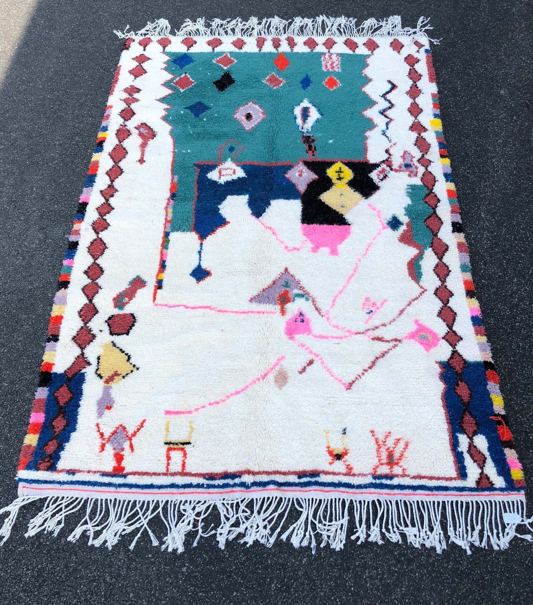 Amazing Moroccan Rug 185x290 Cm Berber Carpet Handmade Wool Area